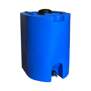 Blue 55 Gallon Water Storage Tank